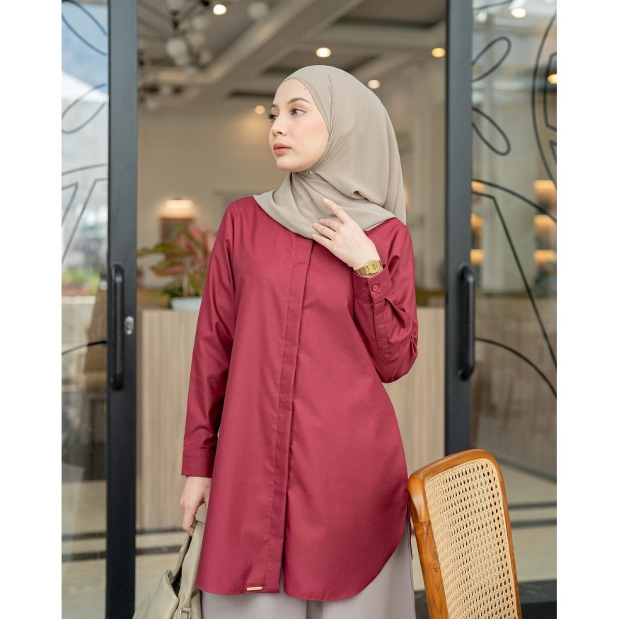 Murah Basic Shirt - Color Group 1 Zysku Xena Kemeja Kantor Formal Wanita Non COD