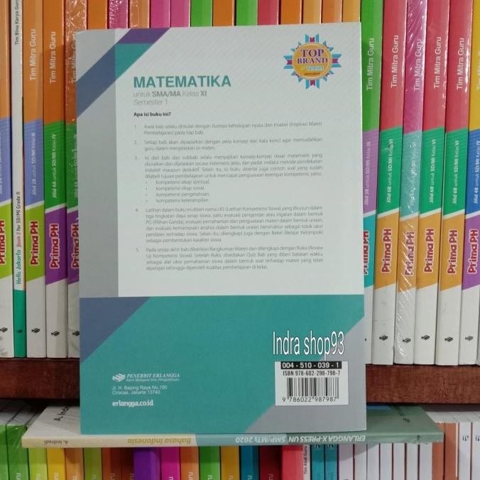 

Buku Matematika 2A wajib kelas 2/XI SMA kurikulum 2013 Erlangga