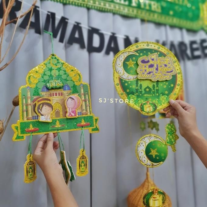 

Sale! Aksesoris dekorasi hiasan gantungan pintu lebaran idul fitri