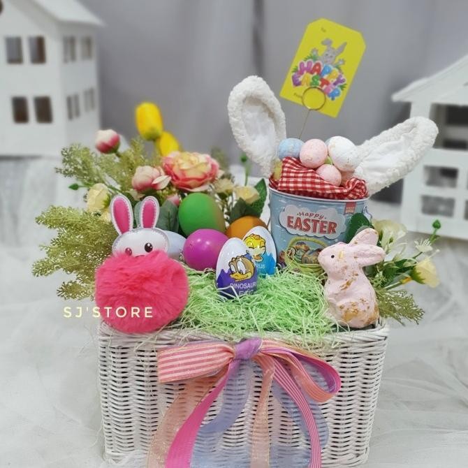 

Sale! Easter bunny eggs hampers dekorasi hiasan meja kelinci kado hadiah