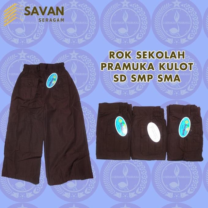 Rok Sekolah Kulot Pramuka Panjang Merek Seragam SD SMP SMA/SMK