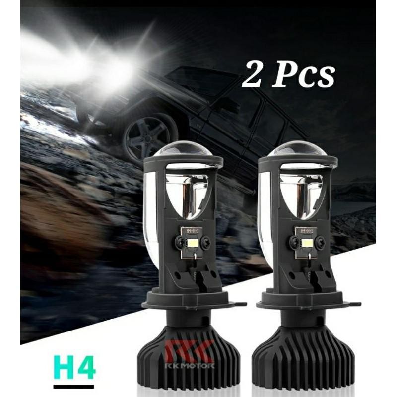 2Pcs Lampu Utama Led H4 Projector Mini Lens Hi Low Xpander Avanza Xenia Innova Y6D Garansi