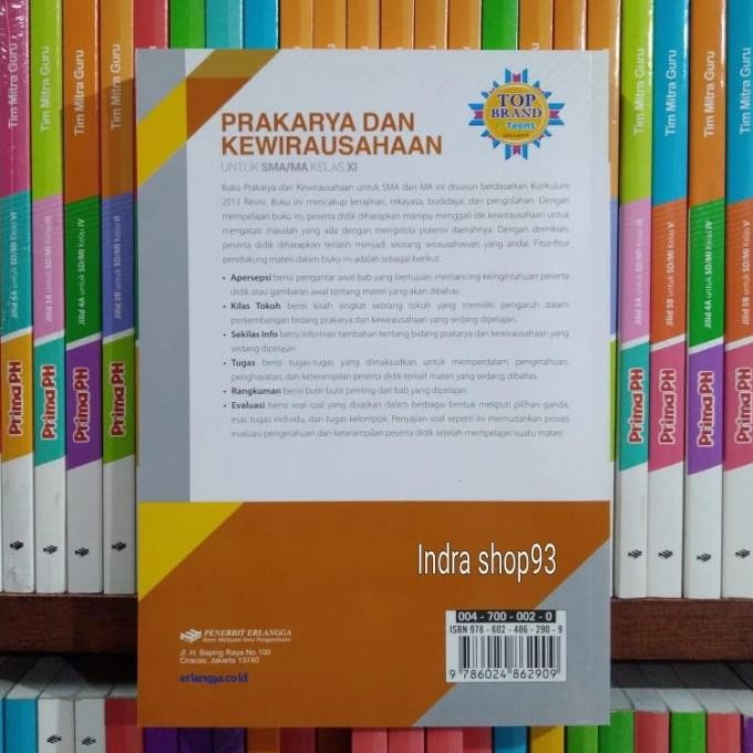 

Buku Prakarya dan Kewirausahaan Wajib kelas 2/XI SMA K13N Erlangga
