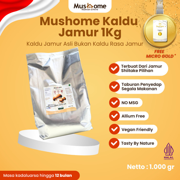 

Kaldu Jamur Asli Shiitake 1kg - Mushome - Rendah Kalori & Lebih Sehat