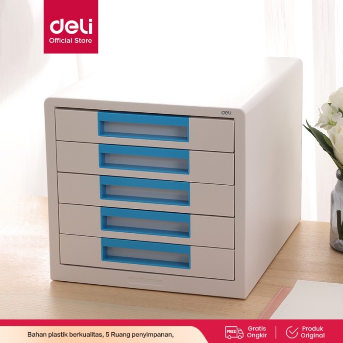 

Deli File Kabinet Biru/Pink, Bahan Plastik, 5Ruang Penyimpanan EZ010XX