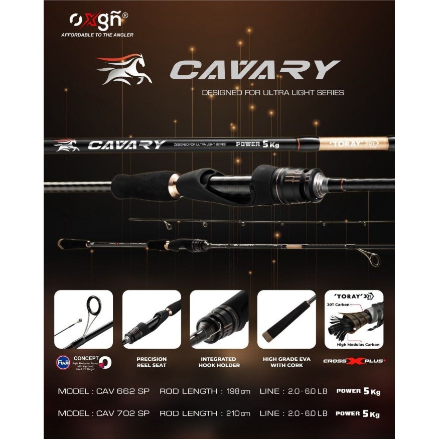 Joran Spinning Oxgn Cavary 662 (2-6 LB) UL /702(2-6 LB)UL