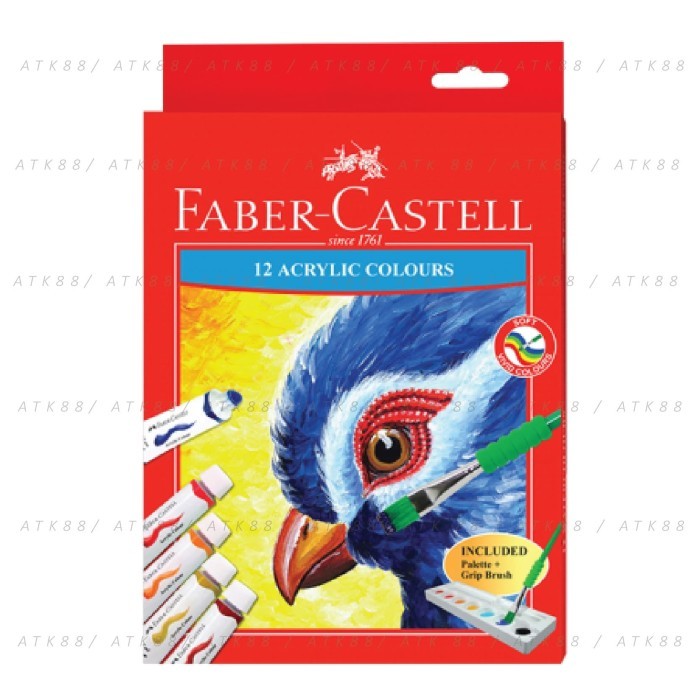 

Cat acrylic 12 warna / faber castel akrilik impasto art