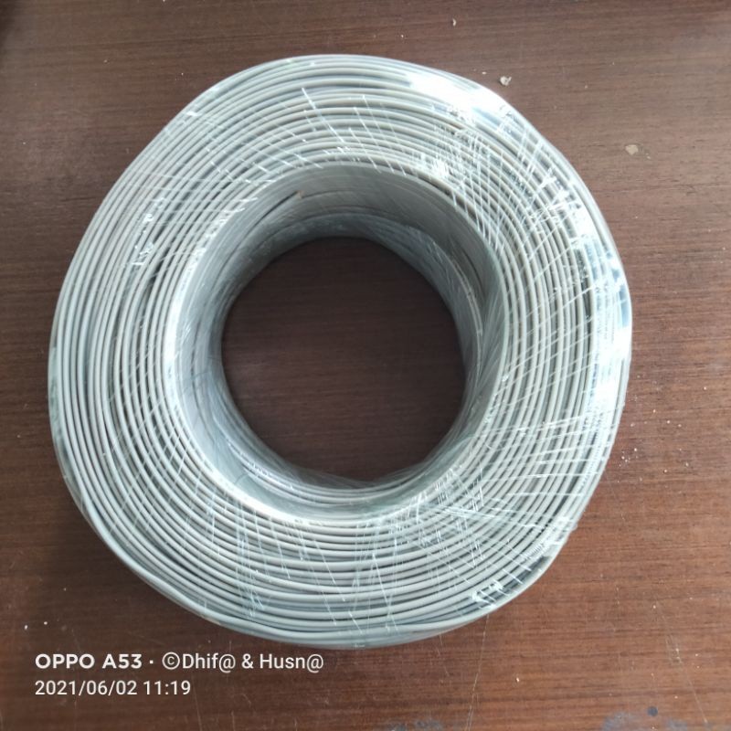 kabel line cord telepon isi 4 kabel 1 roll