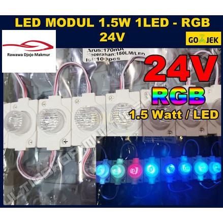 Led Modul 1.5W 24V Rgb Modul Led 1 Mata 24 Volt Rgb 100 Pcs Murah
