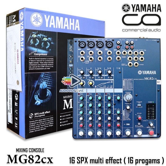 Mixer Yamaha Mg82Cx Mikser Audio 8 Chanel 16 Efek Vokal Bisa Record