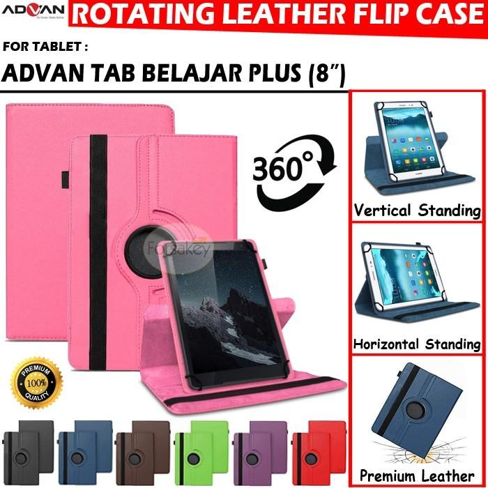 Advan Tab 8 Tablet Belajar Plus 8" Rotate Flip Book Cover Case Casing