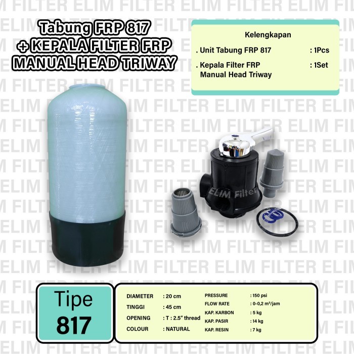 BERMUTU Tabung Filter Air FRP 817