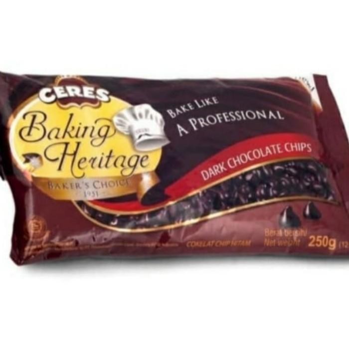 

Ceres Baking Heritage Dark Chocolate Chip 250 Gr