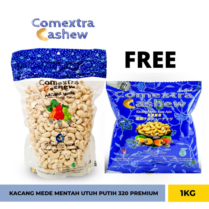 

KIRIM HARI Kacang Mede Mentah Utuh Putih 320 Premium 1 Kg - Cashew Mete Mente
