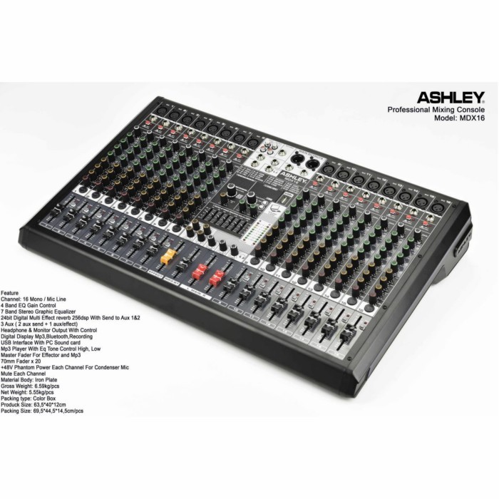 Mixer Audio Ashley Mdx 16 / Mdx16 Original