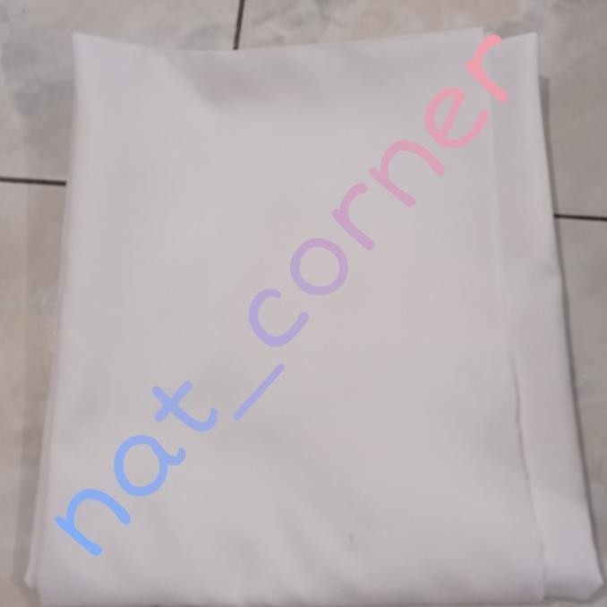 Ready kain katun mikro polos putih 1 meter