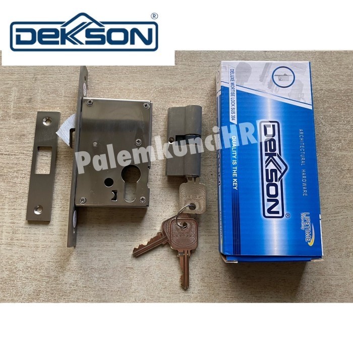 Mortise Dekkson MTS SLD DL 85100 SSS + Cylinder Kunci Dekkson SN