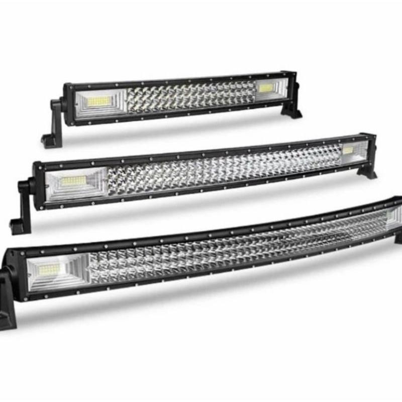 Led Light Bar Cree 3 Baris Lengkung Pj 107 - 130 Cm Lengkung Merk Hrj Dan 107- 130 Cm Sinar Putih Ku
