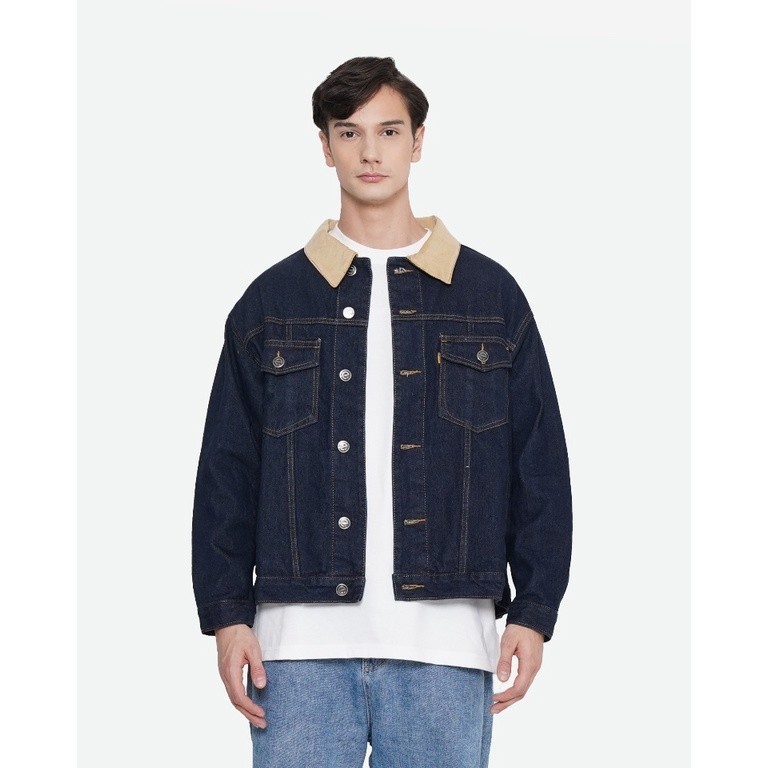 Erigo Denim Jacket Corduroy Colar Hino Mud Blue