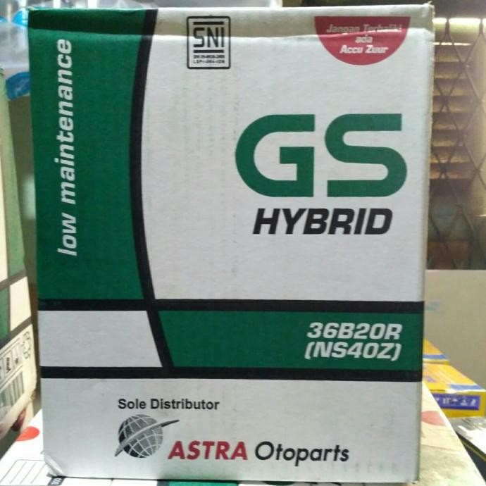 Aki Mobil / Battery Gs Astra Type Gs Hybrid 36B20R / Ns40Z 12V 35Ah