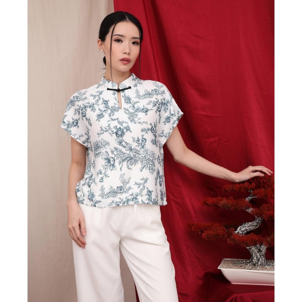 WET [ Canary ] Hien Top / Cheongsam Top / Baju Wanita / Blouse Wanita