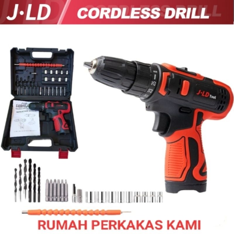 JLD 12V mesin bor baterai bor jld MERAH 12 volt Tanpa baterai & cas- bor listrik koper sett mata bor