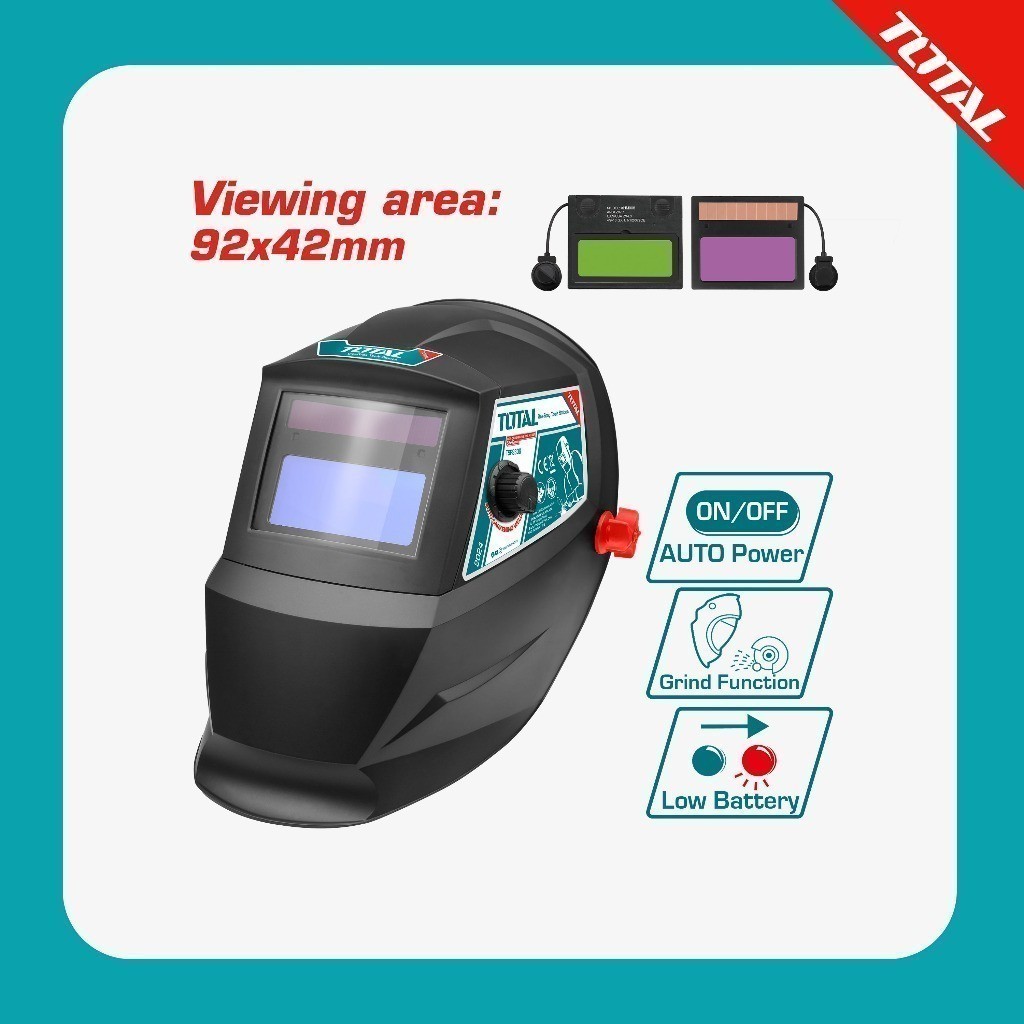 TOTAL Helm Las Gelap Otomatis / Auto-Darkening Welding Helmet TSP9306