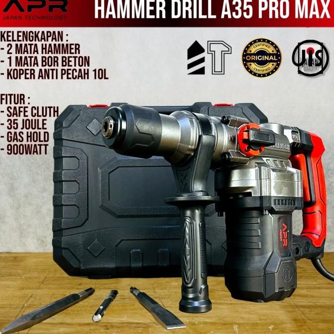 ___] Bor rotary APR JAPAN A35 PRO MAX hammer drill mesin bobok beton tembok