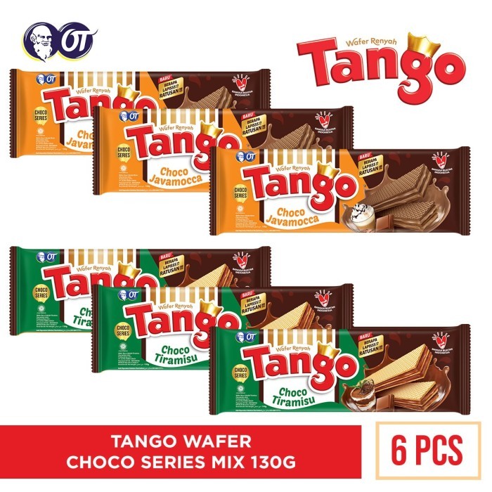 

Wafer Tango Choco Mix Javamocca & Tiramisu 110GR - [Isi 6 Pcs] HEMAT