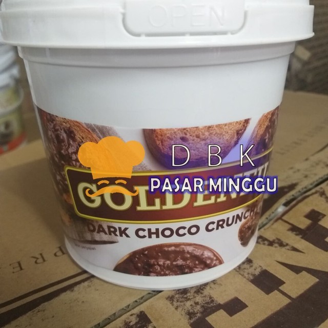 

GOLDENFILL DARK chococrunchy 1kg selai coklat hitam dengan malt gurih TERBAIK