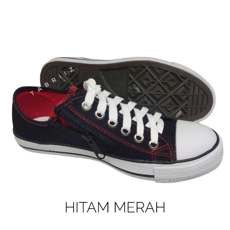 Disc Sepatu Sekolah New Basket Resleting Lc Model Pendek Sepatu Sneaker New Basket - Original