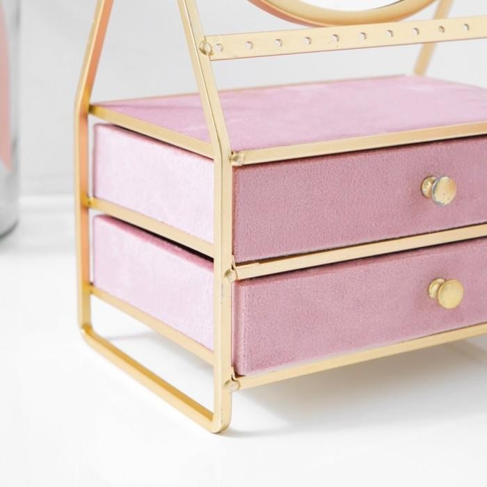 Informa - Informa Kotak Perhiasan & Cermin 19X13.5X31 Cm - Pink