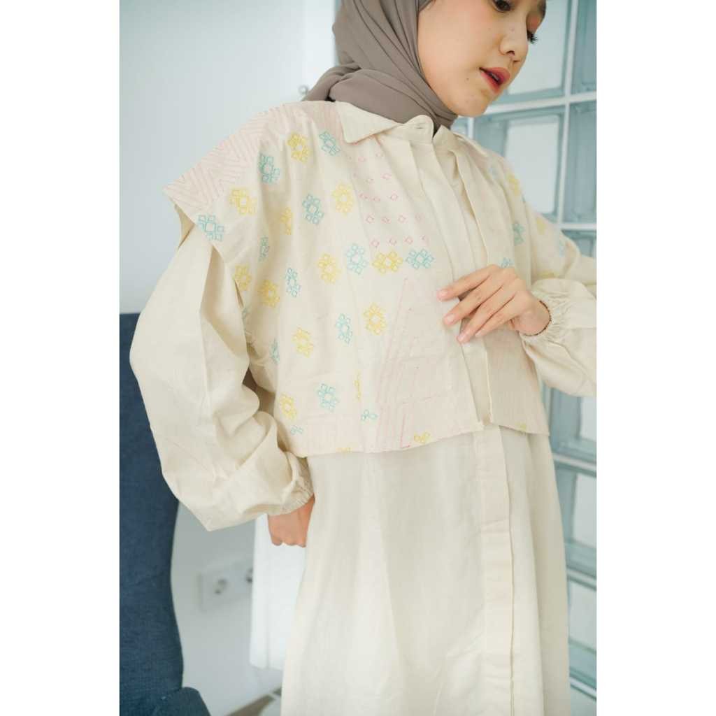 Games Pengajian Hari Raya Baju Dress Gahmes Remaja Pesta Gamis Lebaran Mididress Gsmis Lowo 1Set Ter