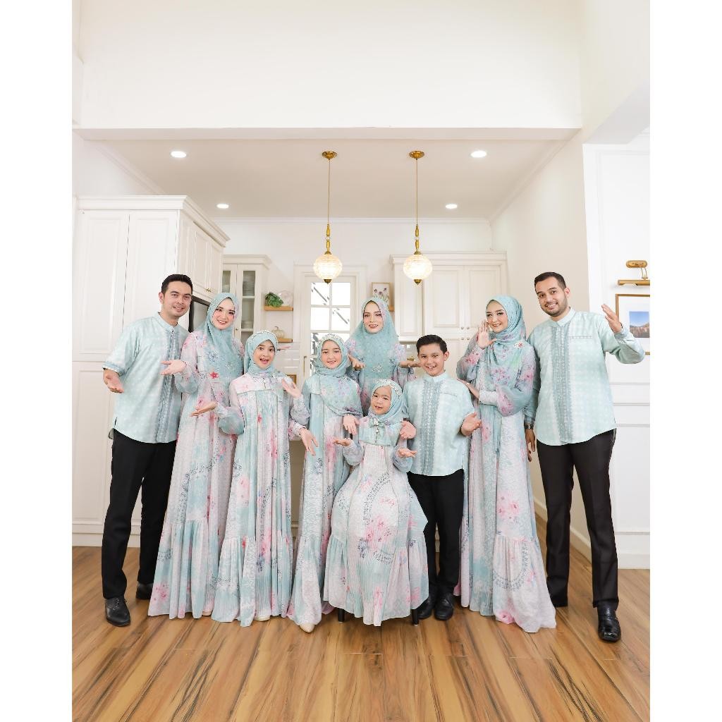 PROMO RAMADHAN SARIMBIT SALORA by RHYN ORI Eldeena Syari - Terbaru Gamis Syari Couple Keluarga ibu