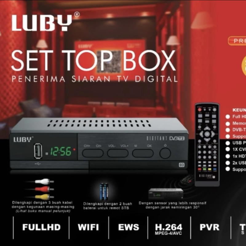 Set top box luby DVB T2-01 STB digital luby - STB luby 01