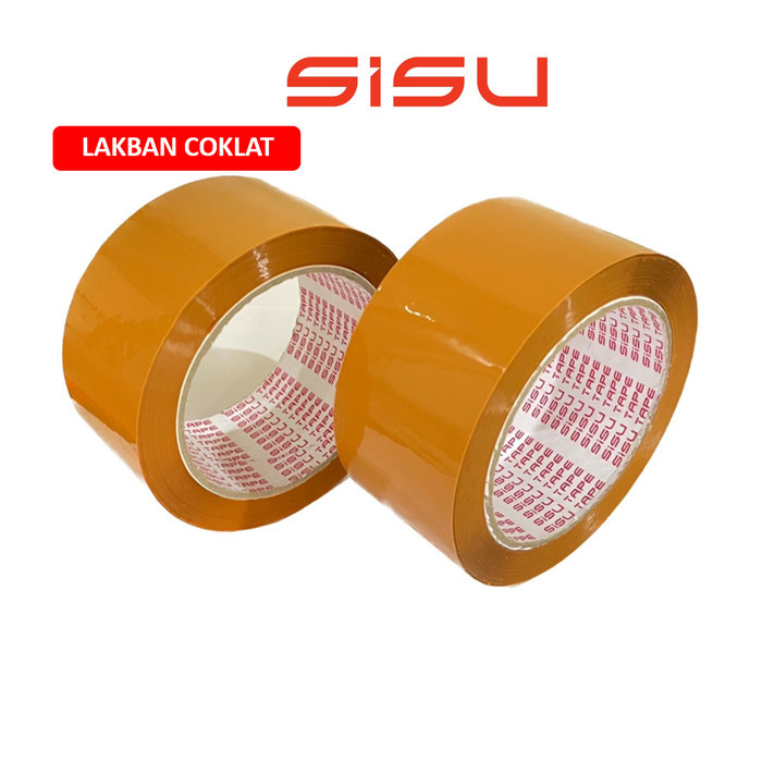 

1 Dus Lakban Opp Tape / Lakban Coklat Sisu Tape 48Mm 100 Yard 2 Inch
