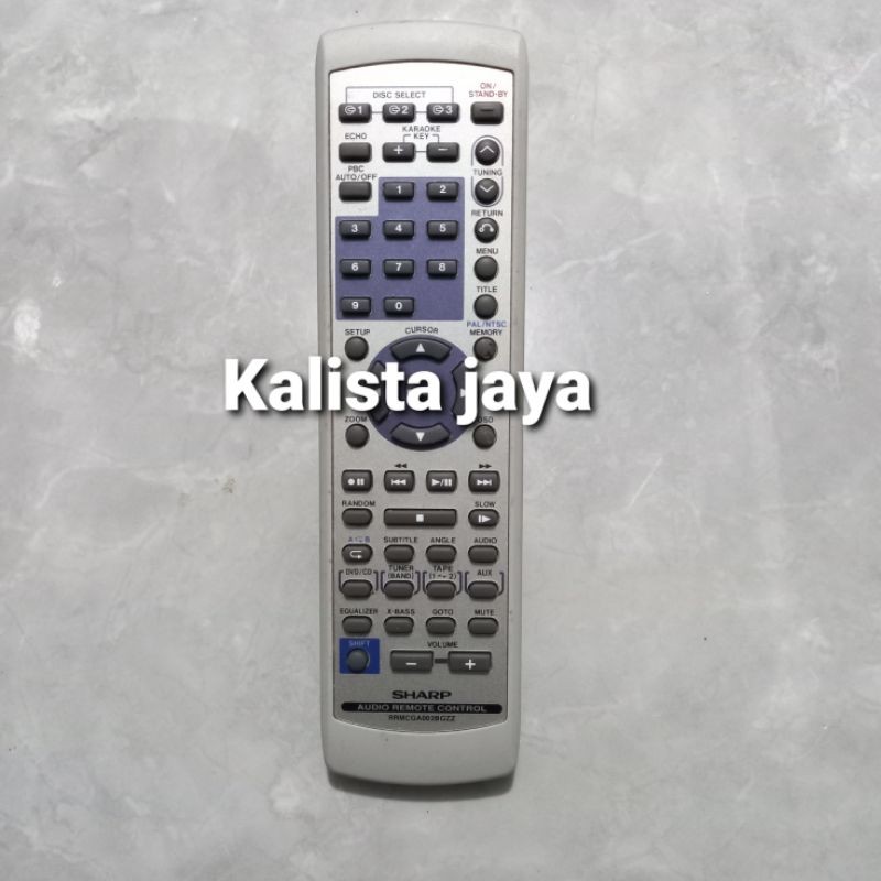 REMOTE REMOT DVD HOME THEATER SHARP RRMCGA002BGZZ ORIGINAL