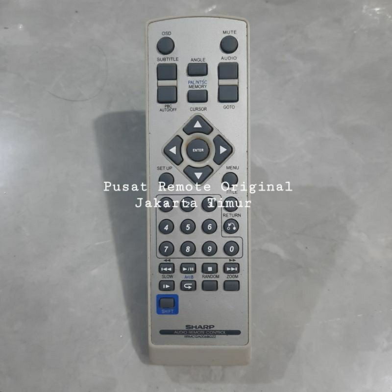 REMOTE REMOT DVD AUDIO SHARP RRMCGA006BGZZ ORIGINAL