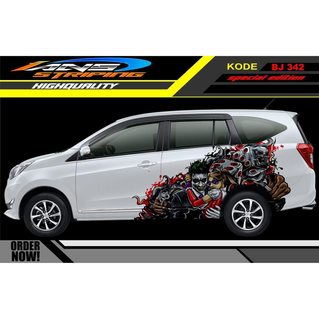 Sticker Mobil Sigra / Sticker Mobil Calya / Stiker Mobil Kartun / Decal Sticker Mobil Joker