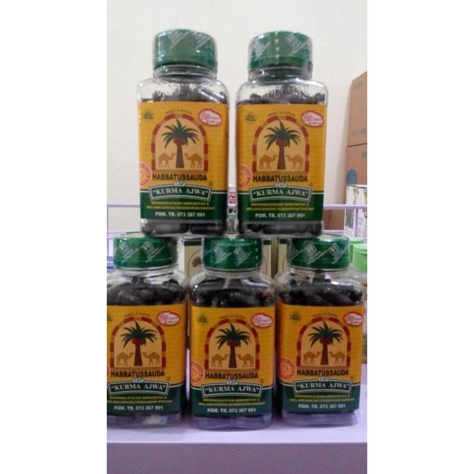

Baru Habbatussauda - Jintan Hitam Cap Kurma Ajwa Isi 120 Kapsul Original