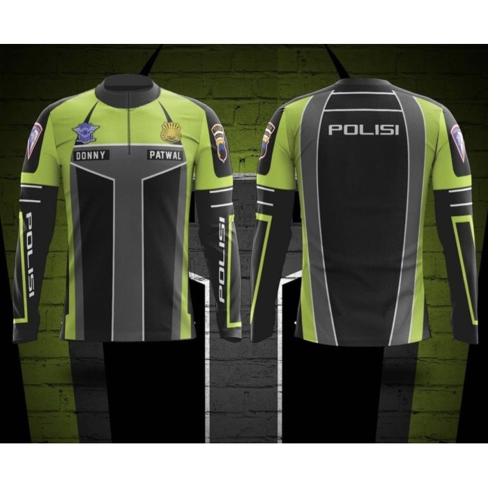 Murah Kaos Baju Jersey Sepeda Lari Voli Polisi Patwal Lalu Lintas POLISI Non COD
