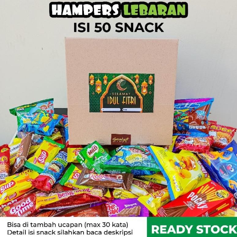 

BR - [FREE BOX] PAKET KADO HAMPERS SNACK ISI 50 PCS SNACK NATAL LEBARAN KADO ULANG TAHUN BIRTHDAY ULTAH WISUDA ANNIVERSARY SIDANG SEMPRO CHIKI MAKANAN COKLAT KADO ANAK IMLEK LEBARAN BUKET SNACK BOUQUET SNACK BOX IDUL FITRI CHIKI WAFER IDUL ADHA KADO