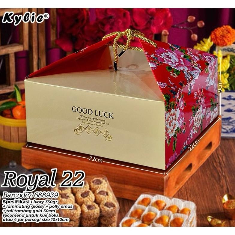 

BR - Box Bolu Imlek 22x22, T9Cm ROYAL (Per 10Pc). Kotak kue Chinese New Year TERLARIS