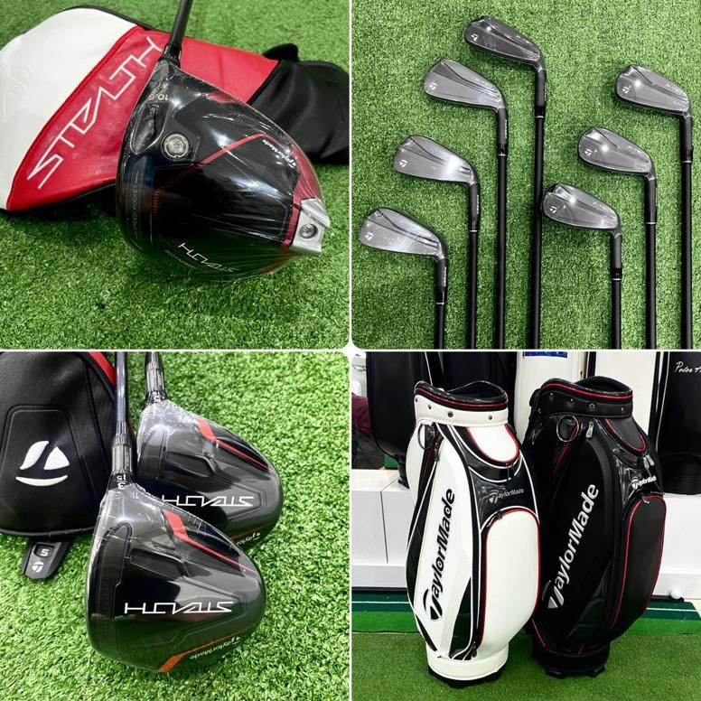 kat STICK GOLF TAYLORMADE IRON SET P790  + TAS TM BLACK + WOOD 3&5 NEW