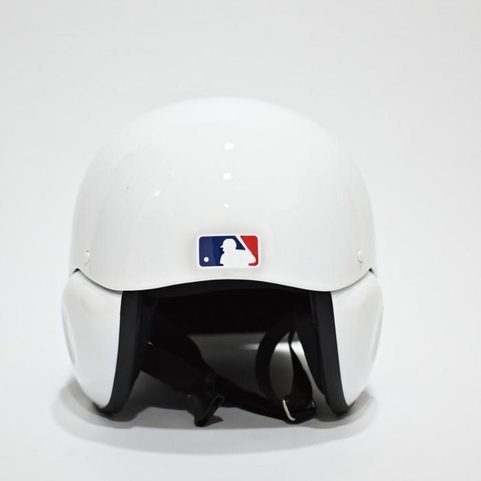 BELLLISSIMO BASEBALL MOTORCYCLE HALF FACE HELMET - NEW YORK NY WHITE