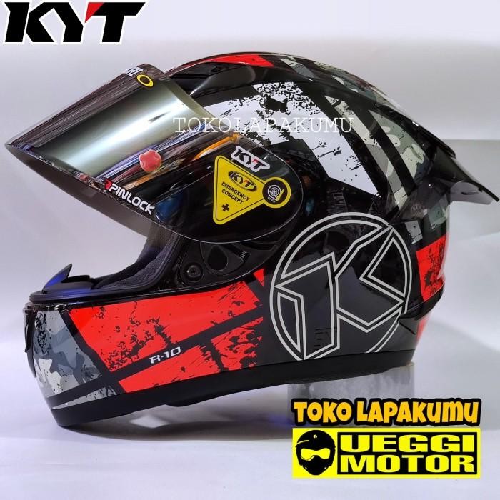 KYT R10 SERI 3 AQUA BLUE PAKET GANTENG