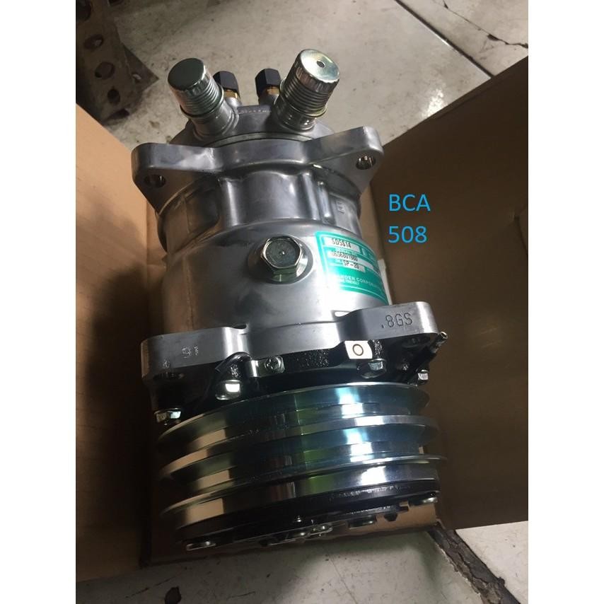 Compressor Kompresor Ac Mobil Sanden Sd508 / Sd 508/ Sd5H14 - 12 Volt Asli Sanden