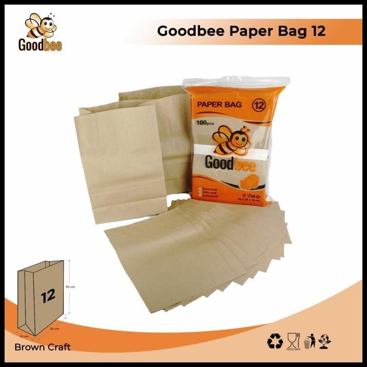 

BEST DEAL PAPER BAG - SOS BAG #12 - BROWN KRAFT - KANTONG KERTAS ROTI - 100 PCS !!!!!
