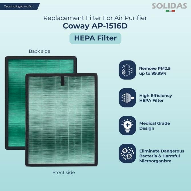 Replacement Filter Air Purifier Coway AP-1516D / HEPA+Carbon+Fine Dust