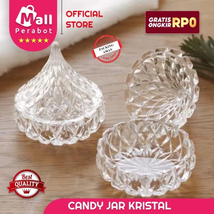 Mall Perabot Toples Box Kristal Crystal Candy Jar Glassware Toples Kaca Mini Cocok Untuk Souvenir